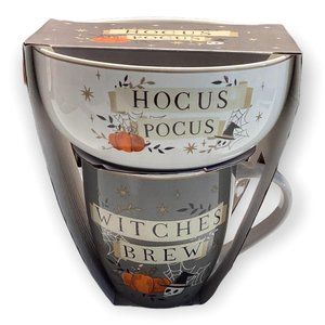 Eaton Fine Dinning Witches Brew Coffee Mug And Bowl Hocus Pocus Halloween Decor